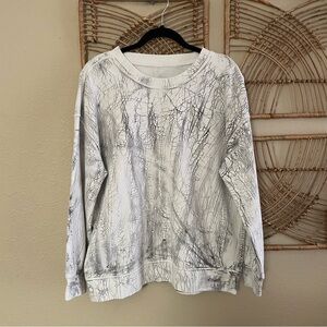 Lululemon Perfectly Oversized Sweater Thread Dye Black‎ White *see msrmts B3